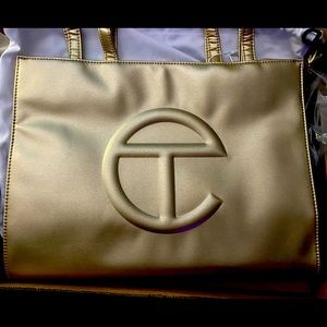 Medium Gold Telfar Shopping Bag